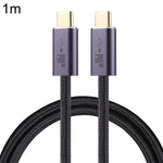 Cabo de dados trançado USB 2.0 USB-C / Tipo-C macho para USB-C / Tipo-C macho de 140W, 1m, 1,5m, 2m