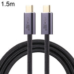 Cabo de dados trançado USB 2.0 USB-C / Tipo-C macho para USB-C / Tipo-C macho de 140W, 1m, 1,5m, 2m