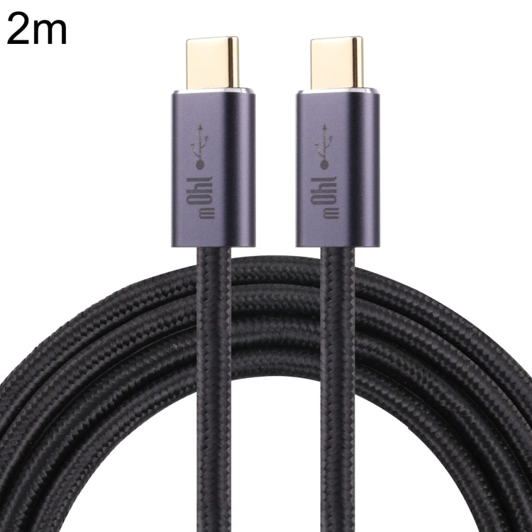 Cabo de dados trançado USB 2.0 USB-C / Tipo-C macho para USB-C / Tipo-C macho de 140W, 1m, 1,5m, 2m