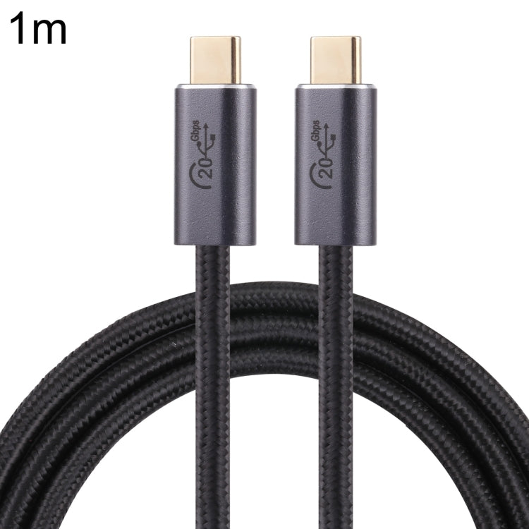 Cabo de dados trançado USB 3.2 USB-C / Tipo-C macho para USB-C / Tipo-C macho de 20Gbps, 0,5m, 1m, 1,5m, 2m, 3m