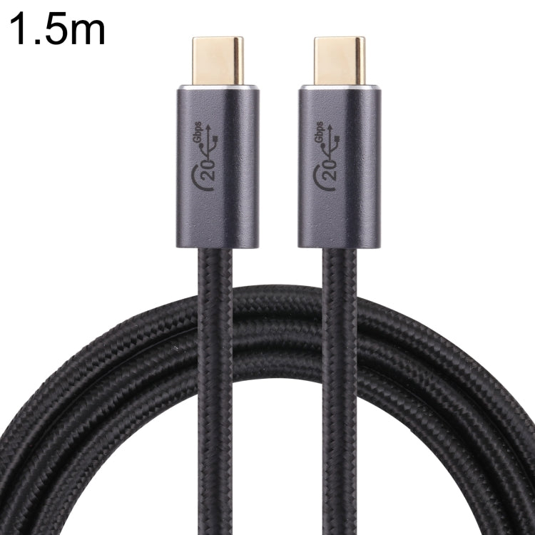 Cabo de dados trançado USB 3.2 USB-C / Tipo-C macho para USB-C / Tipo-C macho de 20Gbps, 0,5m, 1m, 1,5m, 2m, 3m