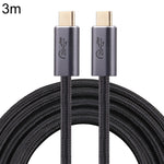Cabo de dados trançado USB 3.2 USB-C / Tipo-C macho para USB-C / Tipo-C macho de 20Gbps, 0,5m, 1m, 1,5m, 2m, 3m