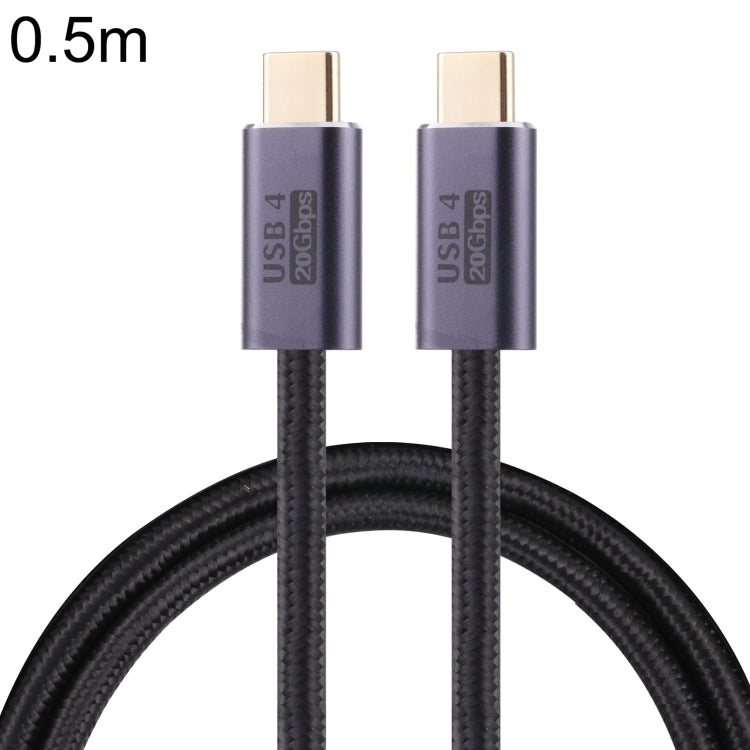 Cabo de dados trançado USB 4 USB-C / Tipo-C macho para USB-C / Tipo-C macho de 20Gbps, 0,5m, 1m, 1,5m, 2m, 3m