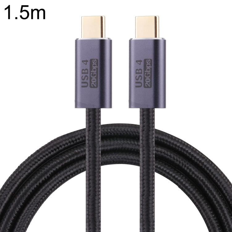 Cabo de dados trançado USB 4 USB-C / Tipo-C macho para USB-C / Tipo-C macho de 20Gbps, 0,5m, 1m, 1,5m, 2m, 3m
