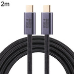 Cabo de dados trançado USB 4 USB-C / Tipo-C macho para USB-C / Tipo-C macho de 20Gbps, 0,5m, 1m, 1,5m, 2m, 3m