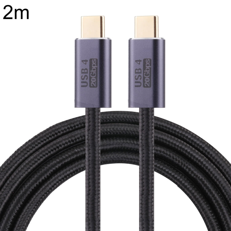 Cabo de dados trançado USB 4 USB-C / Tipo-C macho para USB-C / Tipo-C macho de 20Gbps, 0,5m, 1m, 1,5m, 2m, 3m