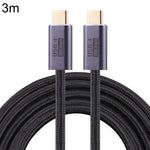 Cabo de dados trançado USB 4 USB-C / Tipo-C macho para USB-C / Tipo-C macho de 20Gbps, 0,5m, 1m, 1,5m, 2m, 3m