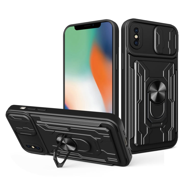 Sliding Camshield Card Phone Case, For iPhone X / XS, For iPhone XR, For iPhone XS Max, For iPhone 7 / 8 / SE 2022 / SE 2020, For iPhone 7 Plus / 8 Plus