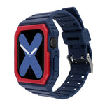 Two-color Integrated Watchband For Apple Watch Series, 7 41mm / 6&SE&5&4 40mm / 3&2&1 38mm, 7 45mm / 6&SE&5&4 44mm / 3&2&1 42mm