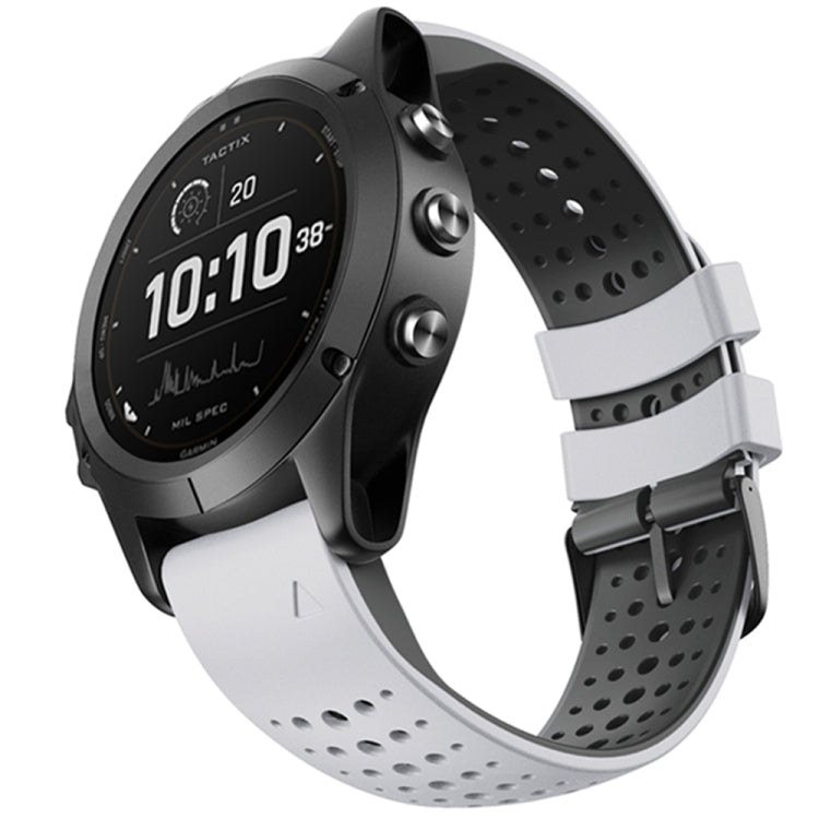 Two-color Silicone Quick Release Watchband, For Garmin Fenix 7, For Garmin Fenix 7X
