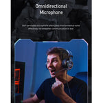 awei GM-2 Auscultadores Gaming com Fio, Luz Ambiente, USB + 3,5mm e Microfone, GM-2