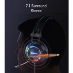 awei GM-2 Auscultadores Gaming com Fio, Luz Ambiente, USB + 3,5mm e Microfone, GM-2
