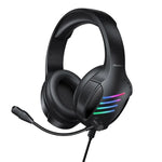 awei GM-5 Auscultadores Gaming com Fio, Luz Ambiente, USB + 3,5mm e Microfone, GM-5