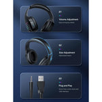 awei GM-5 Auscultadores Gaming com Fio, Luz Ambiente, USB + 3,5mm e Microfone, GM-5