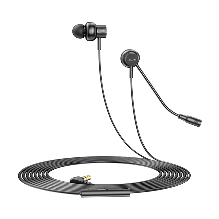awei ES-180i Auricular com fio intra-auricular para e-sports com microfone, ES-180i
