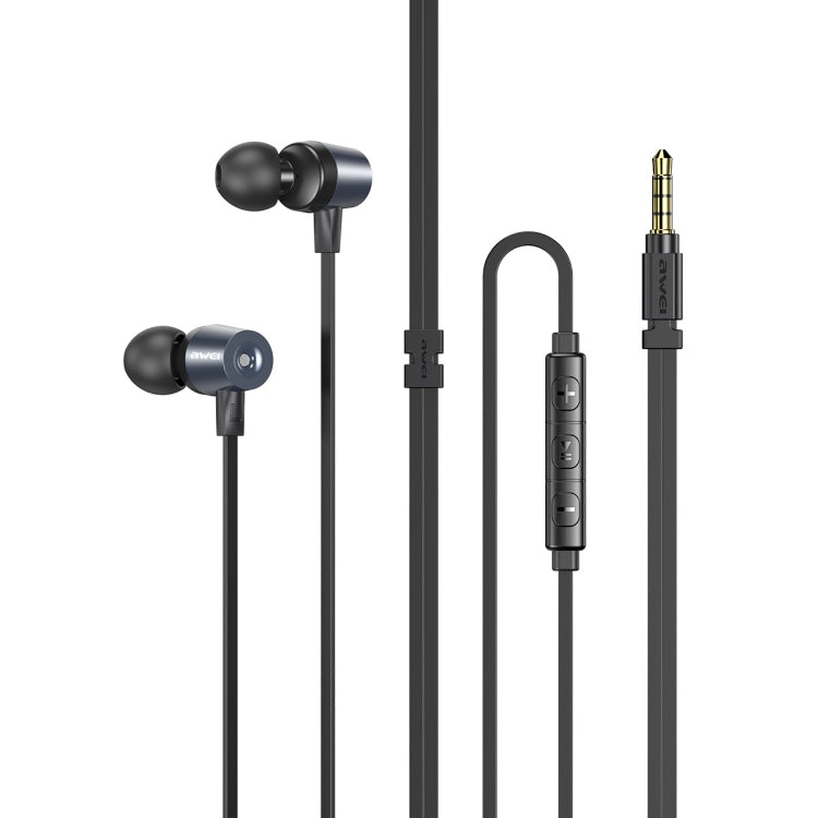 awei L1 Auricular com fio intra-auricular estéreo surround, L1 (Preto), L1 (Cinza)