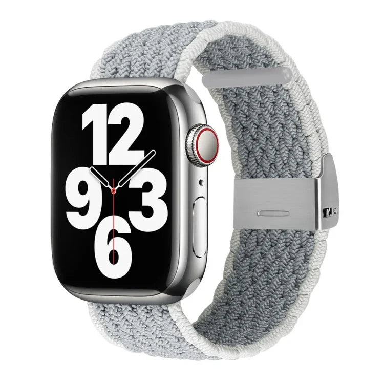 Vertical Texture Braided Watchband For Apple Watch Series, 7 41mm / 6&SE&5&4 40mm / 3&2&1 38mm, 7 45mm / 6&SE&5&4 44mm / 3&2&1 42mm