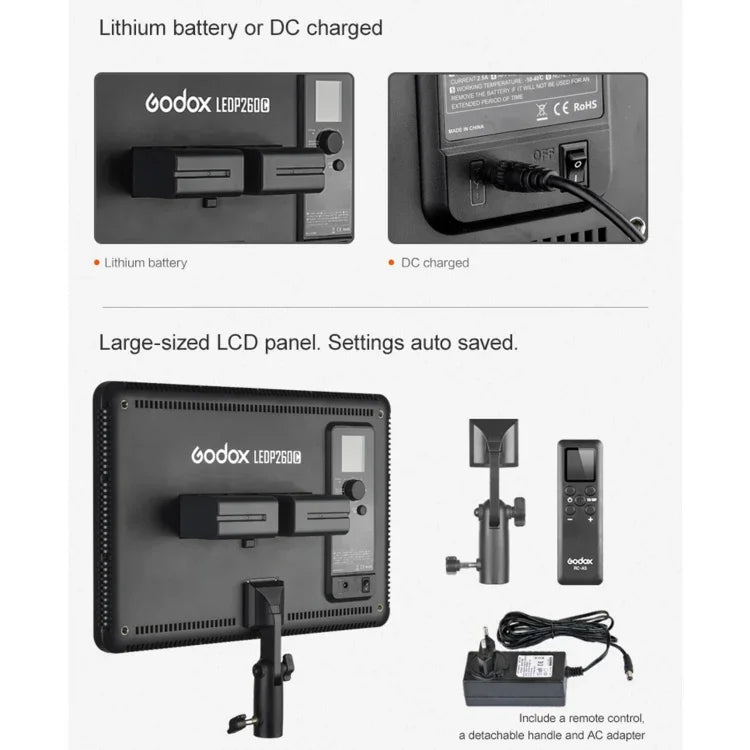 Godox LEDP260C Luz LED para Vídeo, LEDP260C