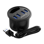 Hub de Secretária Multifuncional ORICO DESK-4U-BK com 4 Portas USB3.0