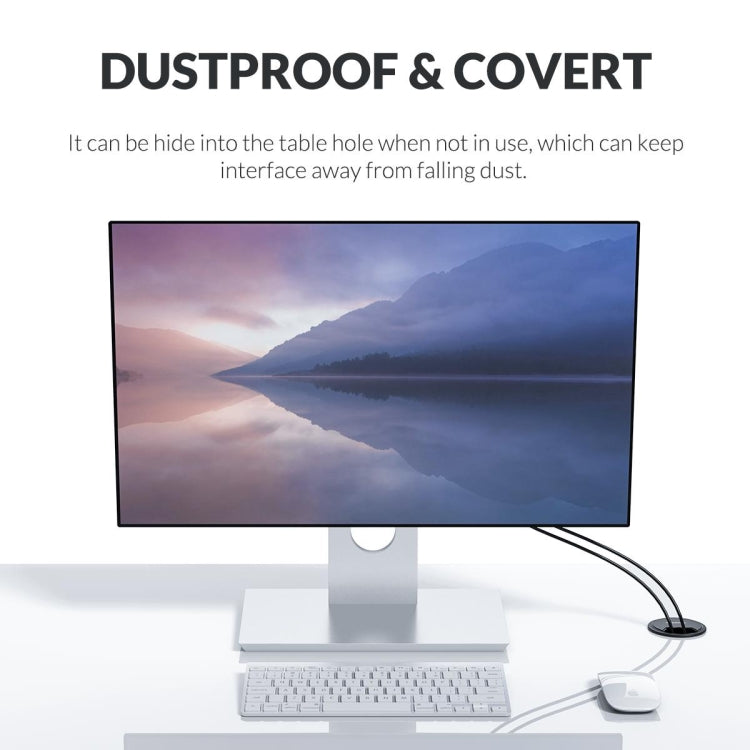Hub de Secretária Multifuncional ORICO DESK-4U-BK com 4 Portas USB3.0