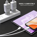 Carregador de Viagem IVON AD-33 2 em 1 2.1A Porta USB Única + Cabo de Dados USB para USB-C / Tipo-C 1m, Ficha UE, EUA