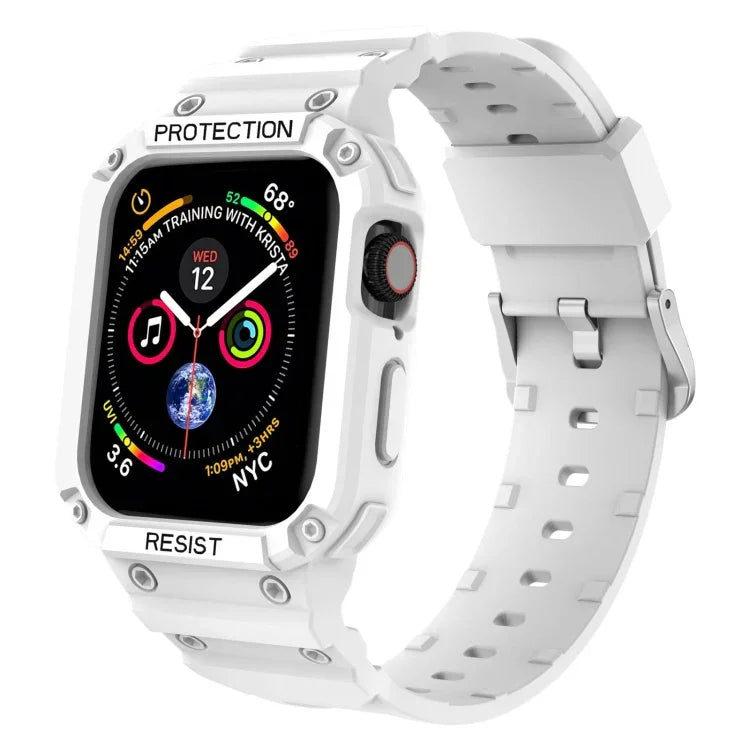 Correia Integrada de Cor Sólida Três-Prova Para Apple Watch Series, 7 41mm / 6&SE&5&4 40mm / 3&2&1 38mm, 7 45mm / 6&SE&5&4 44mm / 3&2&1 42mm