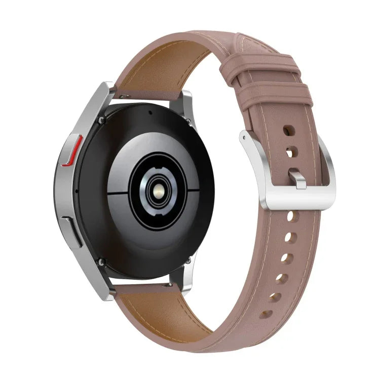 Correia de Relógio em Pele Genuína de 20mm para Samsung Galaxy Watch4 / Watch3 41mm / Active2 / Huawei / Relógio Gaming, etc.