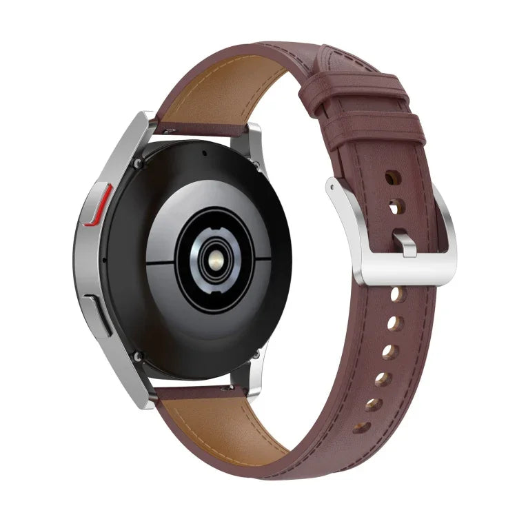 20mm Genuine Leather Watch Strap for Samsung Galaxy Watch4/Watch3 41mm/Active2/Huawei/Gaming Watch etc.
