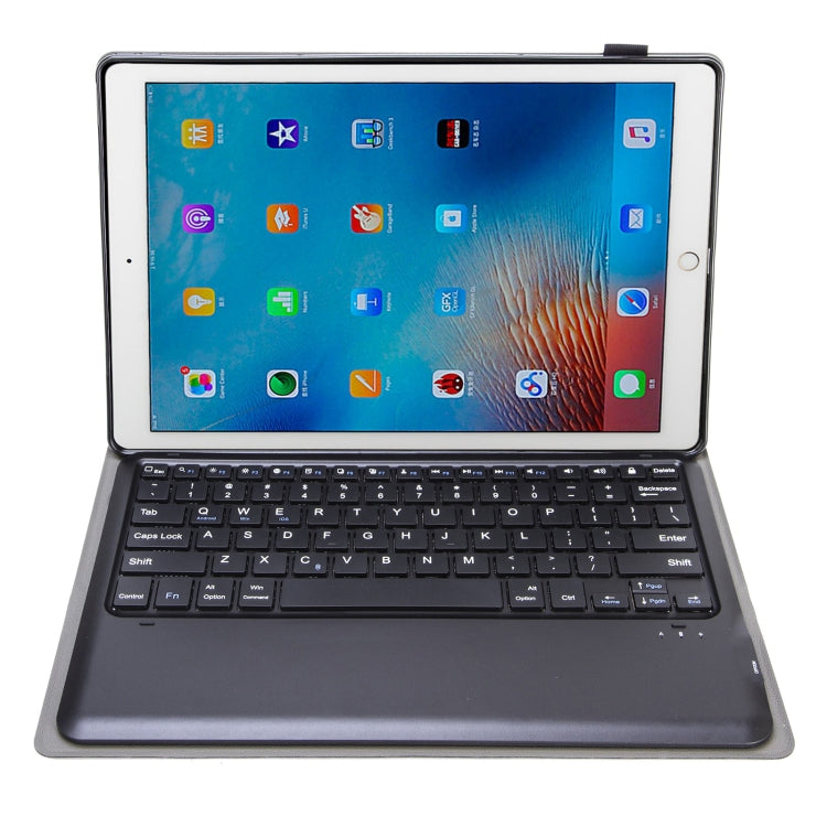 A129 Capa de Couro com Teclado Bluetooth Destacável em TPU com Suporte, Para iPad Pro 12.9 polegadas 2015 / 2017, AM17