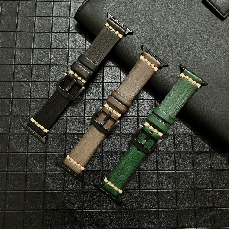 Genuine Leather Watchband For Apple Watch Series, 7 41mm / 6&SE&5&4 40mm / 3&2&1 38mm, 7 45mm / 6&SE&5&4 44mm / 3&2&1 42mm