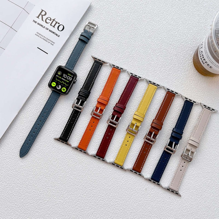 Pulseira de Couro para Apple Watch Series, 7 41mm / 6&SE&5&4 40mm / 3&2&1 38mm, 7 45mm / 6&SE&5&4 44mm / 3&2&1 42mm