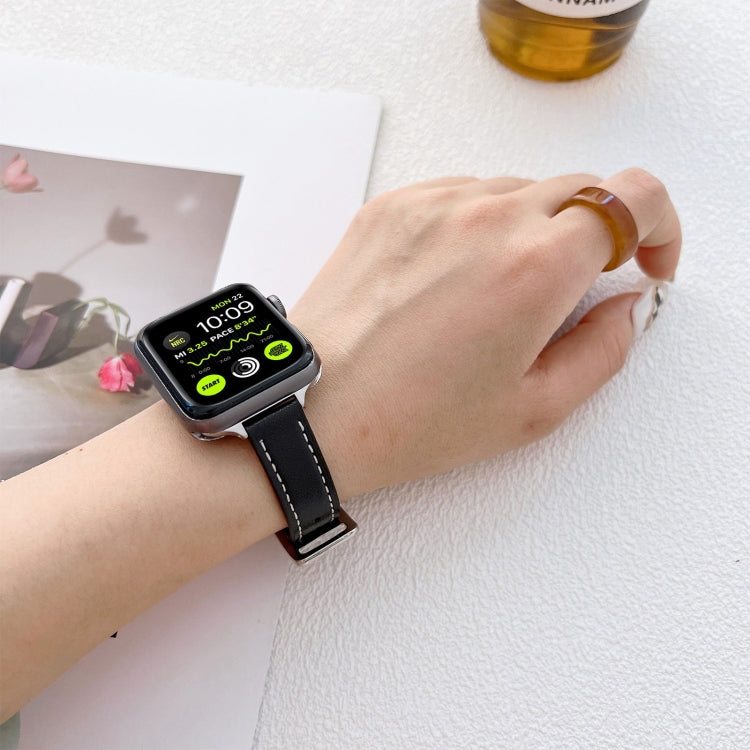 Pulseira de Couro para Apple Watch Series, 7 41mm / 6&SE&5&4 40mm / 3&2&1 38mm, 7 45mm / 6&SE&5&4 44mm / 3&2&1 42mm