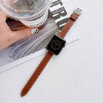 Pulseira de Couro para Apple Watch Series, 7 41mm / 6&SE&5&4 40mm / 3&2&1 38mm, 7 45mm / 6&SE&5&4 44mm / 3&2&1 42mm
