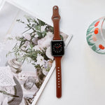 Correia de Relógio em Pele com Textura Lisa Para Apple Watch Series, 7 41mm / 6&SE&5&4 40mm / 3&2&1 38mm, 7 45mm / 6&SE&5&4 44mm / 3&2&1 42mm