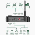 Adaptador de Áudio Bluetooth 5.0 Fibra Óptica 3 em 1 C41 com Ecrã LCD, C41