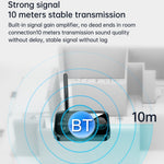 Adaptador de Áudio Bluetooth 5.0 Fibra Óptica 3 em 1 C41 com Ecrã LCD, C41