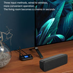 Adaptador de Áudio Bluetooth 5.0 Fibra Óptica 3 em 1 C41 com Ecrã LCD, C41