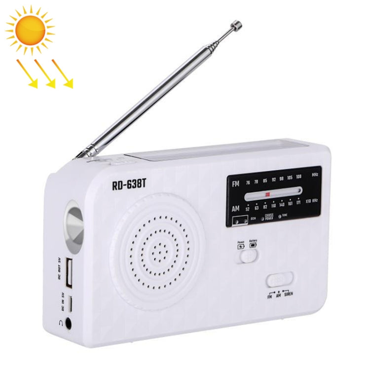 Lanterna Rádio AM/FM Solar RD-638T com Função Dínamo de Duas Bandas