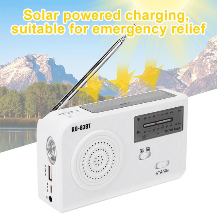 Lanterna Rádio AM/FM Solar RD-638T com Função Dínamo de Duas Bandas