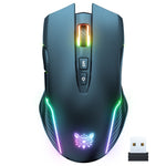ONIKUMA CW905 2.4G Rato Sem Fios com Iluminação RGB, Rato Sem Fios CW905 (Preto), Rato Sem Fios CW905 (Rosa), Rato Sem Fios CW905 (Cinza Branco)