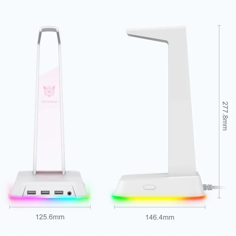 ONIKUMA ST-2 Suporte para Auscultadores com Iluminação RGB