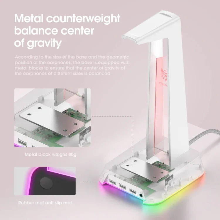 ONIKUMA ST-2 Suporte para Auscultadores com Iluminação RGB