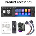 Receptor de Rádio para Carro com Ecrã Tátil de 4,0 polegadas, Leitor Bluetooth MP5 com Comando à Distância, FM60