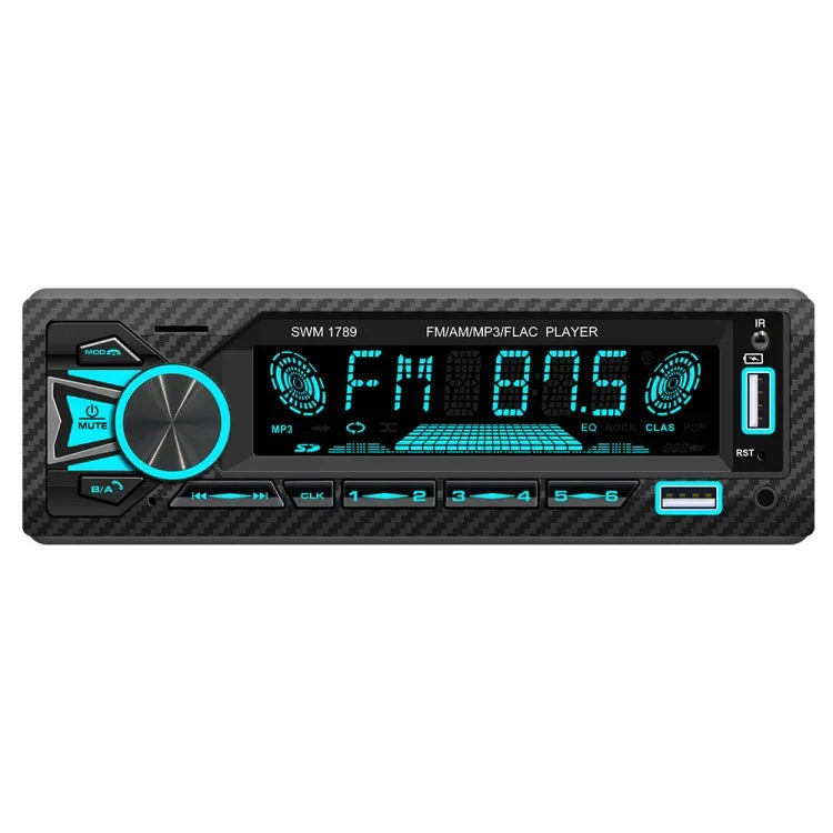 Receptor de Rádio para Carro SWM-1789 Bluetooth 5.1 Leitor MP3 com Comando à Distância, SWM-1789