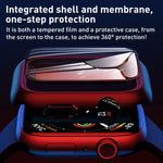 Capa Protetora ROCK 2 em 1 com Moldura em PC + Filme Para Apple Watch Series, 6 & SE & 5 & 4 44mm, 3 & 2 & 1 42mm, 3 & 2 & 1 38mm