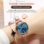 JIN SHI DUN 6533 Relógio de Quartzo Feminino Fashion Impermeável Ultra-fino
