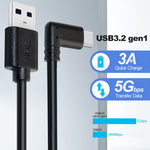 Cabo VR USB 3.2 Gen1 Tipo-C para USB 3.2 Gen1 Tipo-C com Cotovelo Único Para Oculus Quest 1 / 2, 3m Cotovelo Único