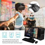 Cabo VR USB 3.2 Gen1 Tipo-C para USB 3.2 Gen1 Tipo-C com Cotovelo Único Para Oculus Quest 1 / 2, 3m Cotovelo Único