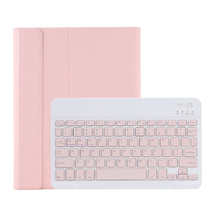 C-098B Capa de Couro com Textura Candy Color Skin Feel e Teclado Bluetooth com Suporte para Caneta, C-098B