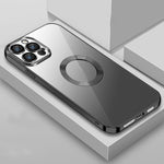 9D Electroplated Edge Len Film Clear PC + TPU Shockproof Case, For iPhone 13 Pro Max